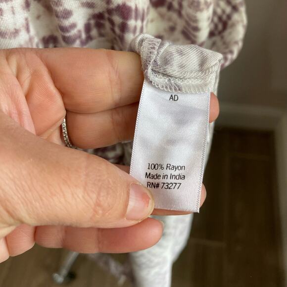 Sonoma Geometric Print Button Front Midi Shirt Dress Belted Casual XXL - Picture 9 of 14